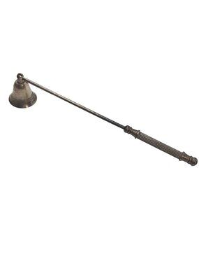 Brass Vintage Candle Snuffer Ornate Handle And Rotating Bell Design